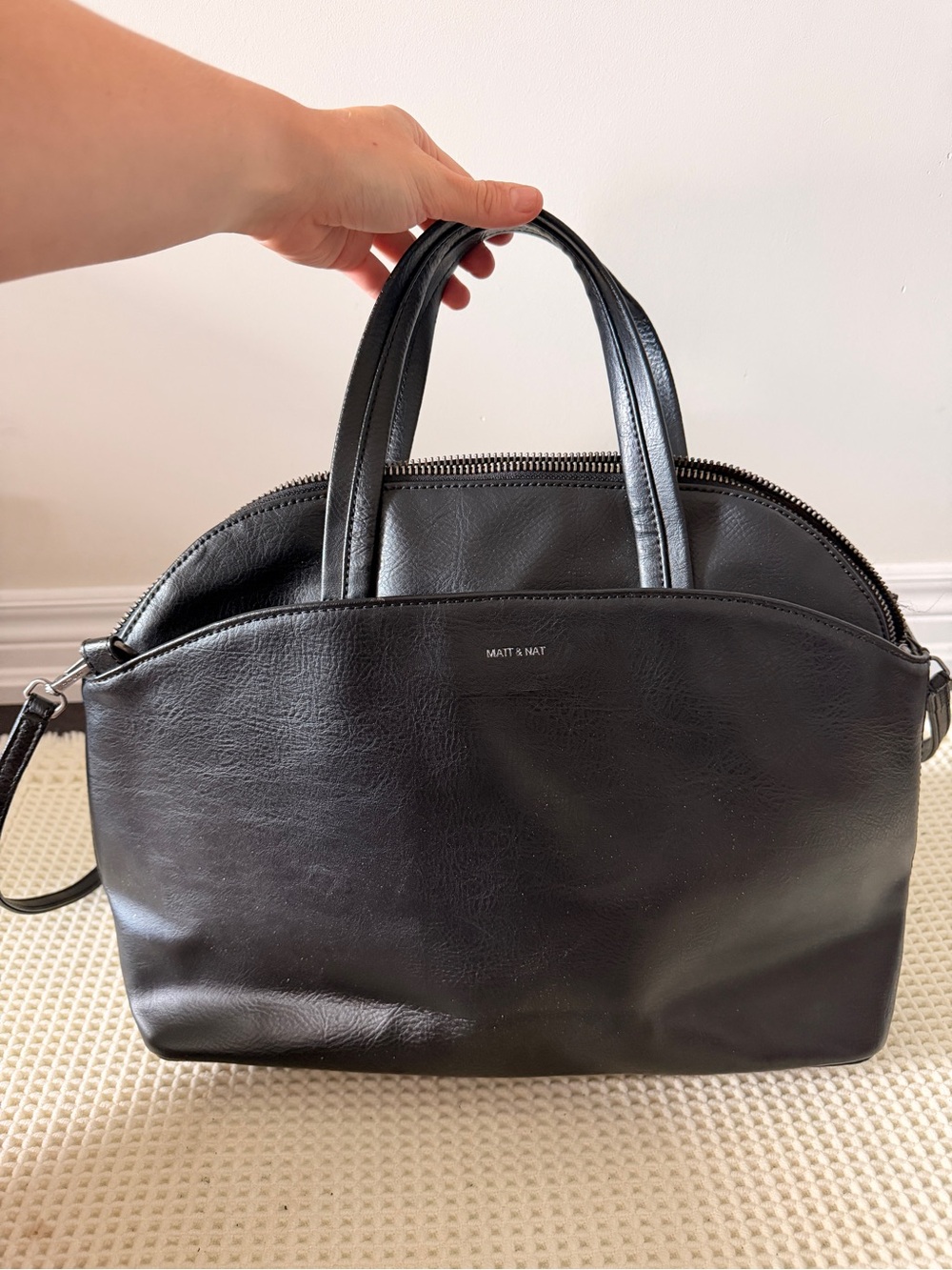 Matt & Nat Black Ville Vegan Leather Satchel